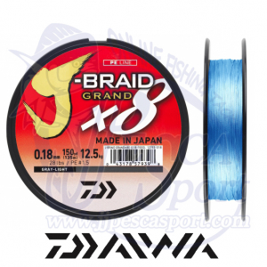 Daiwa J-Braid X8 - Hilo de pescar trenzado 0,24 mm, 18 kg, 1500